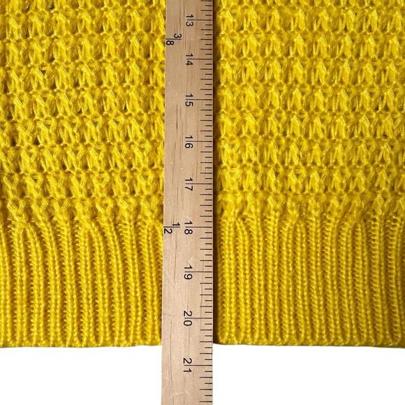 Heartloom yellow cable knit open-stitch sweater, size S - Picture 10 of 10